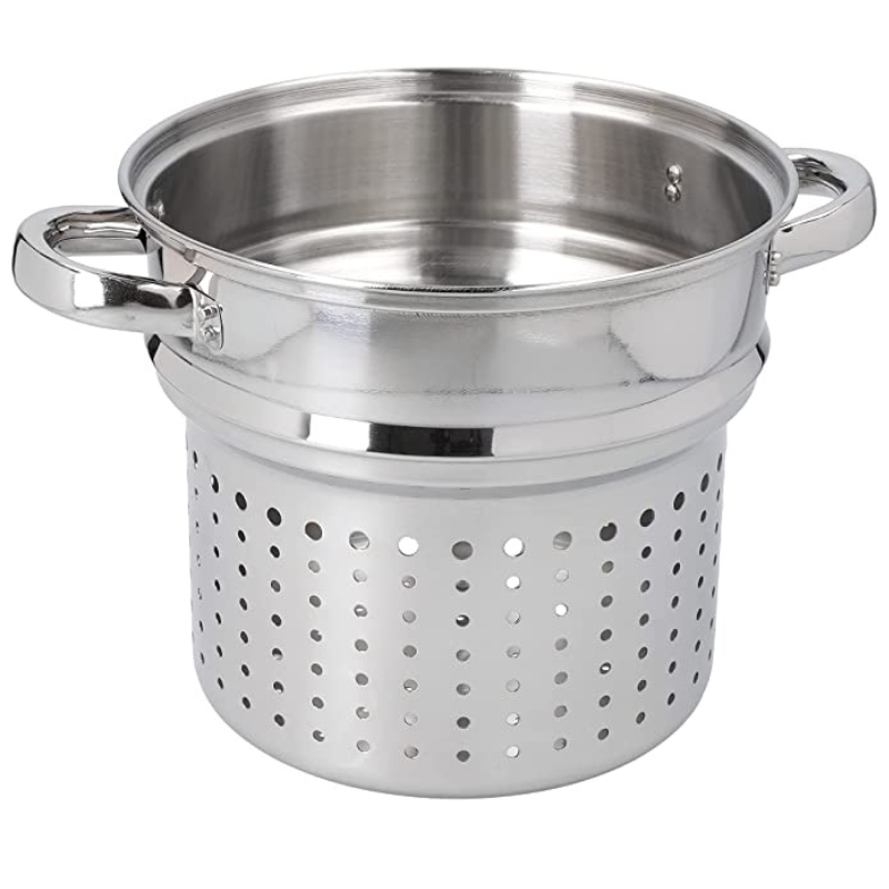 Kitchen Craft Pasta Pot with Steamer Insert 20cm 4 Litre Stainless Steel (6857973497914)