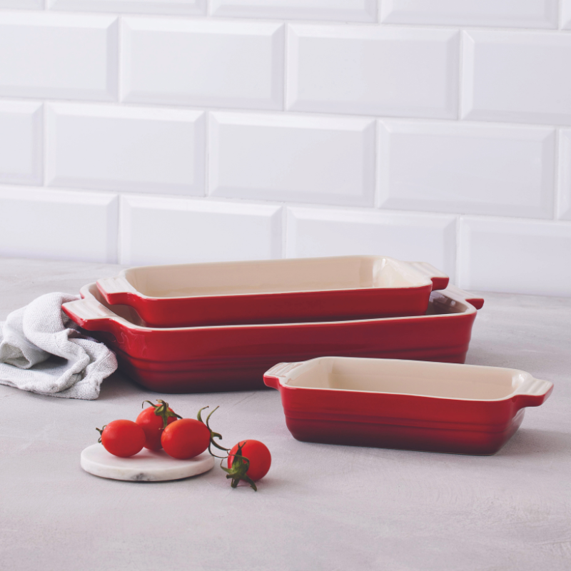 Le Creuset Stoneware Set of 3 Classic Rectangular Dishes (6954774954042)