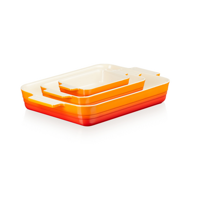 Le Creuset Stoneware Set of 3 Classic Rectangular Dishes (6954774954042)