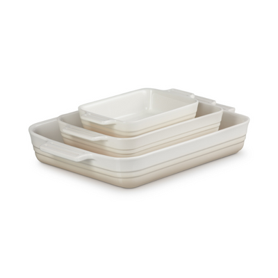 Le Creuset Stoneware Set of 3 Classic Rectangular Dishes (6954774954042)