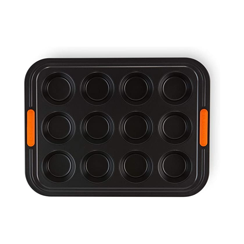 Le Creuset Bakeware Muffin Tray Satin Black 12 Cup (6876391604282)