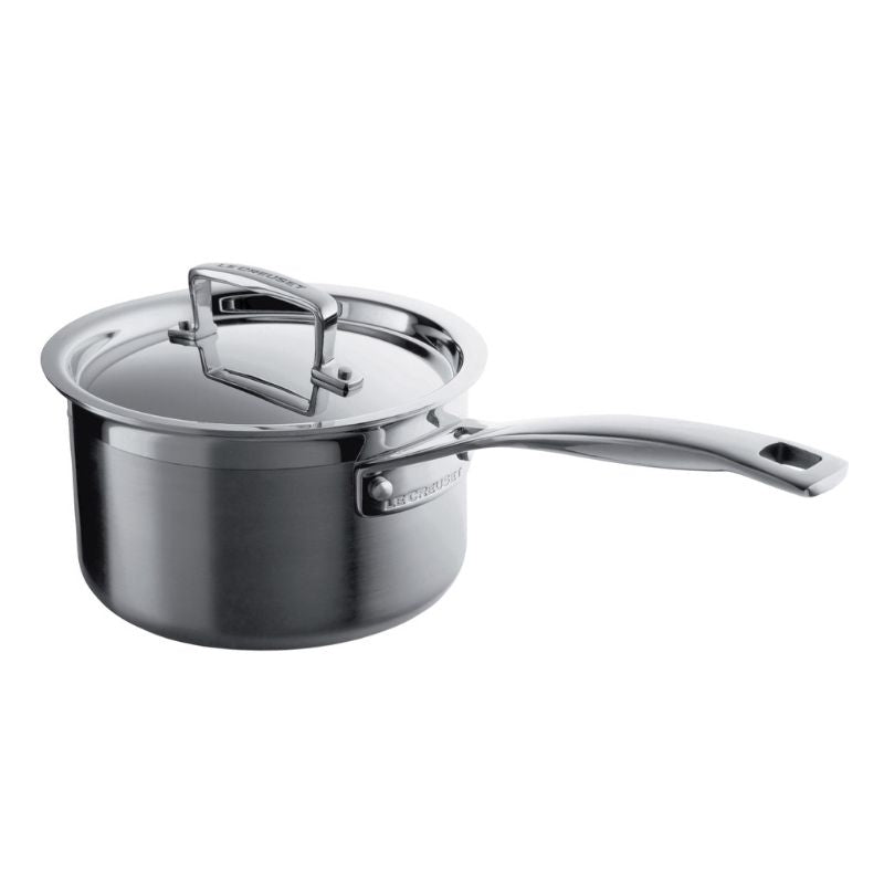 Le Creuset 3-ply Stainless Steel Saucepan 16cm and Lid (without LC Box ...