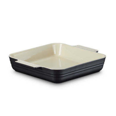 Le Creuset Stoneware 23cm Classic Square Dish Satin Black (6828608061498)
