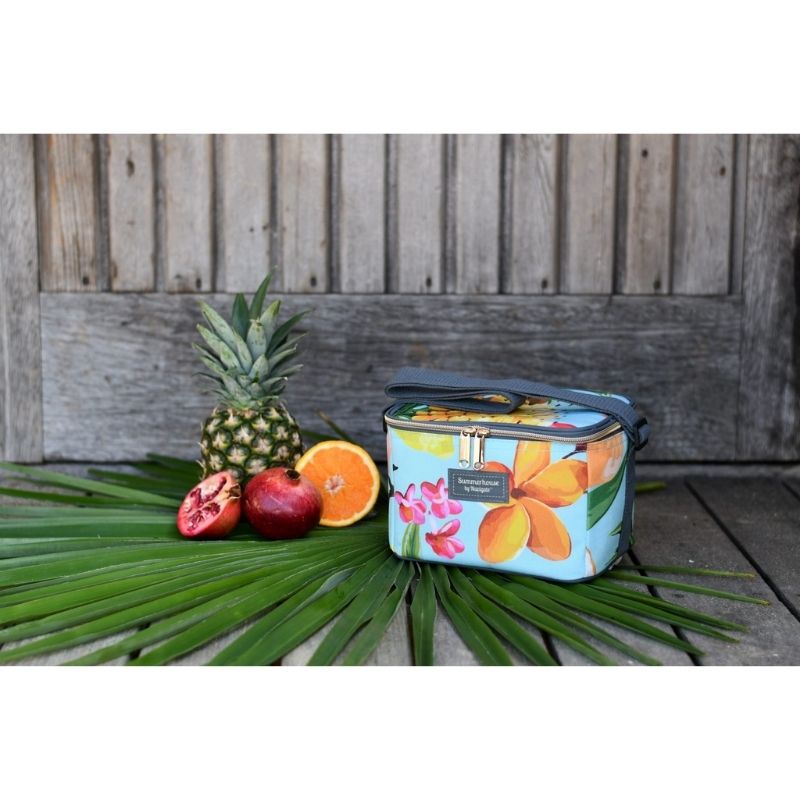 Navigate Waikiki Personal Cool Bag Floral/Aqua (6789023891514)