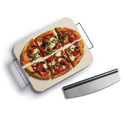 Kitchen Craft Pizza Stone Rectangular Set 37 x 30cm (6858686038074)