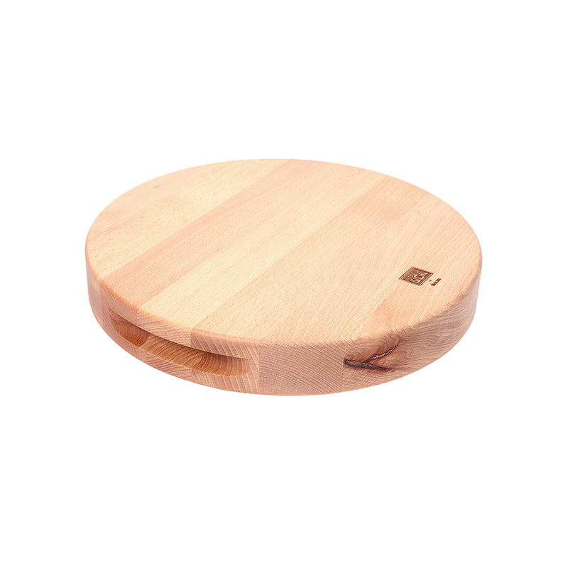 School of Wok Beech Round Chopping Board with FREE Slice and Dice Cleaver (7011657285690)
