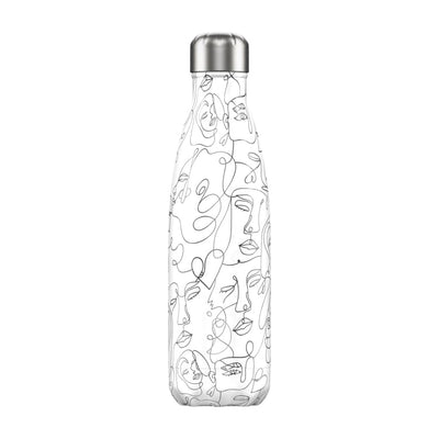 Chilly's Lines Faces Bottle 500ml - Art of Living Cookshop (4468301299770)
