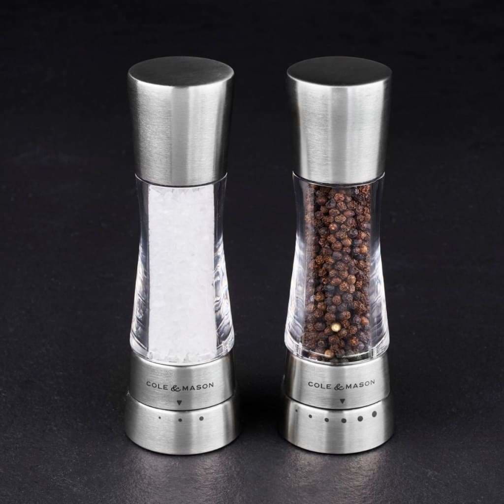 Cole & Mason Gourmet Precision Derwent Stainless Steel Salt & Pepper Mill Gift Set 157 mm - Art of Living Cookshop (2527976325178)