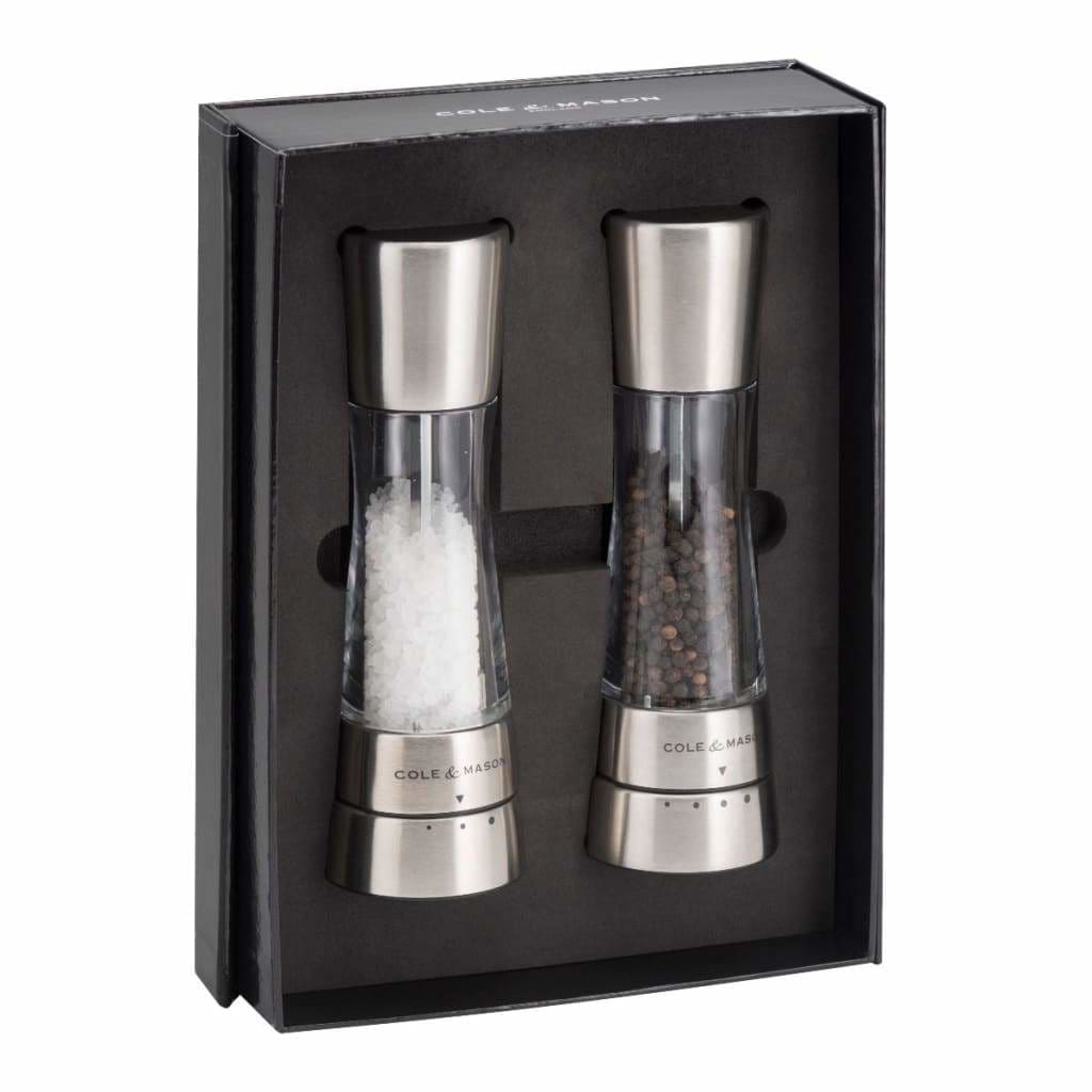 Cole & Mason Gourmet Precision Derwent Stainless Steel Salt & Pepper Mill Gift Set 157 mm - Art of Living Cookshop (2527976325178)