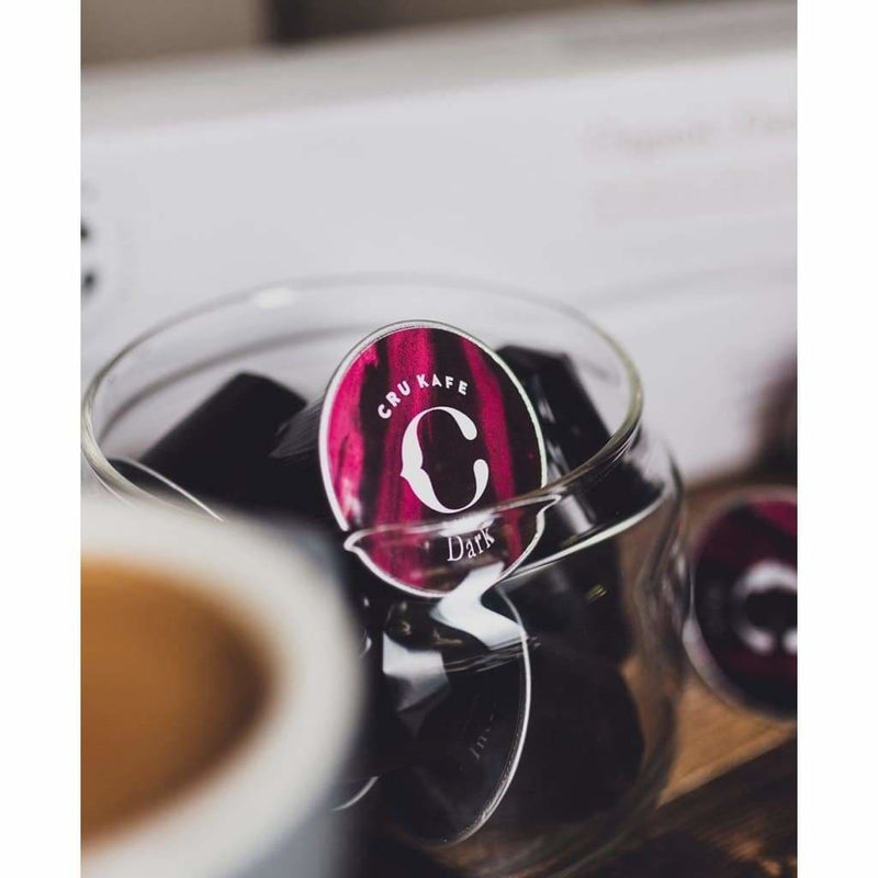 Cru Kafe Organic Dark Roast Coffee Pack of 10 Capsules - Art of Living Cookshop (2382985953338)