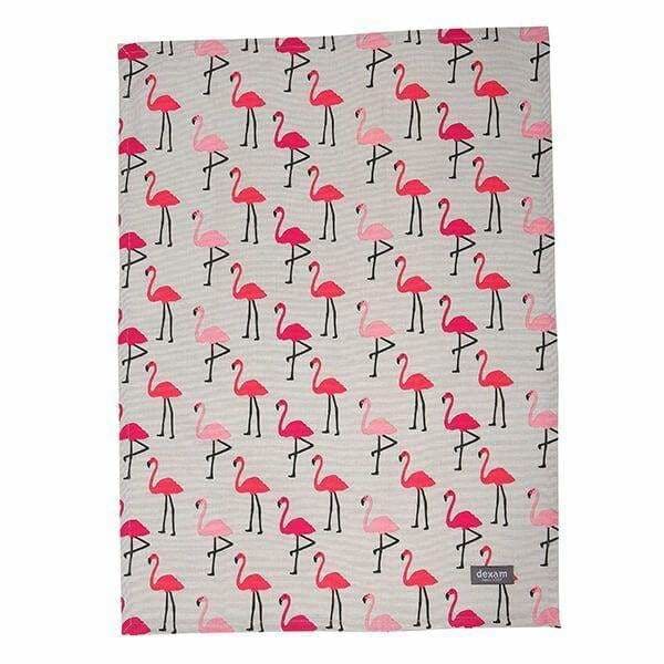 Dexam Flamingo Tea Towel Pink - Art of Living Cookshop (4523119116346)