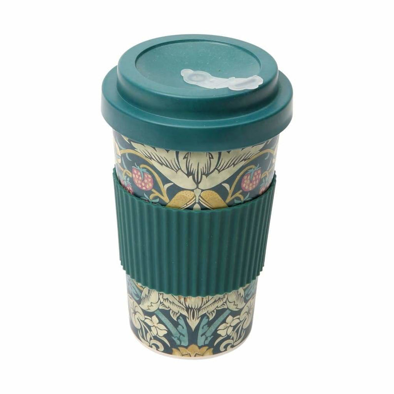 Dexam Morris & Co Strawberry Thief Bamboo Fibre Drinks Mug Teal - Art of Living Cookshop (4408342511674)