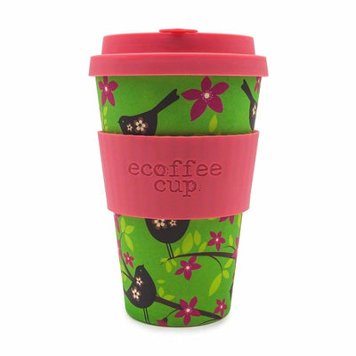 Ecoffee Cup Widdlebirdy with Pink Lid 14oz - Art of Living Cookshop (2382987624506)