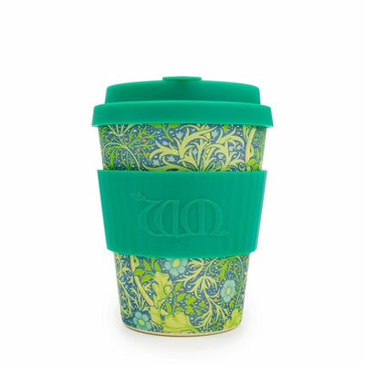 Ecoffee Cup WM Morris Marine with Turquoise Lid 12oz - Art of Living Cookshop (2382989099066)