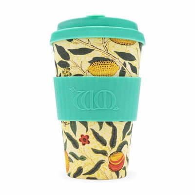 Ecoffee Cup WM Morris Pomme with Turquoise Lid 14oz - Art of Living Cookshop (2382988509242)
