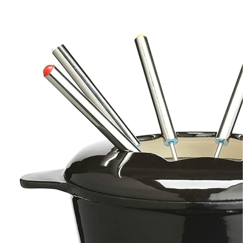 Master Class Fondue Set Cast Iron Black (6858686595130)