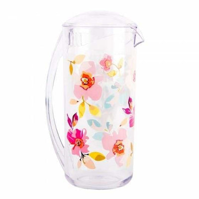 Gardenia Decorated Pitcher Clear 2L - Art of Living Cookshop (4491556126778)