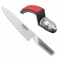 Global Cook's Knife 20cm G2 with Minosharp Sharpener (Gift Boxed) G-2220GB - Art of Living Cookshop (2368260276282)