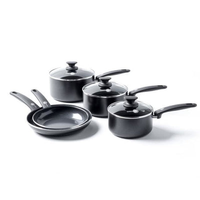 GreenPan Cambridge Black Ceramic Non-Stick 5 Piece Cookware Set - Art of Living Cookshop (4507439169594)