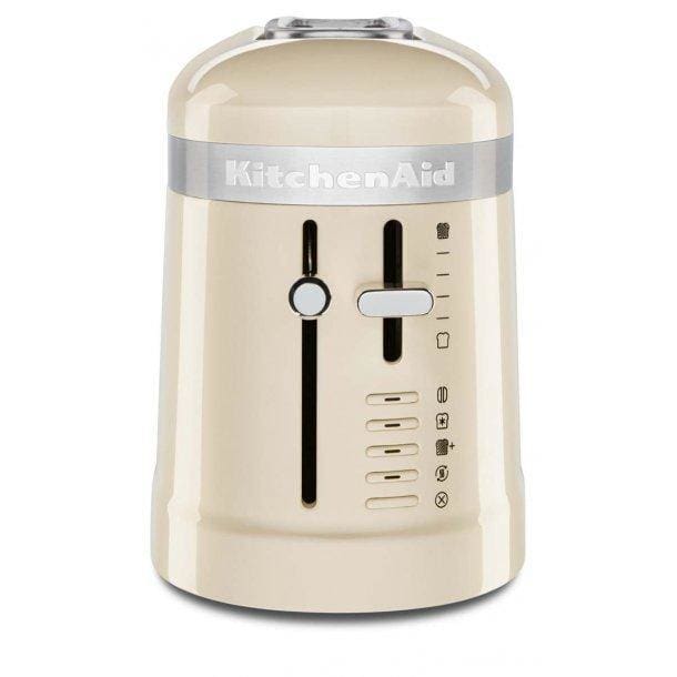 KitchenAid Design 2 Slot Long Slot Toaster Almond Cream - Art of Living Cookshop (4524066340922)