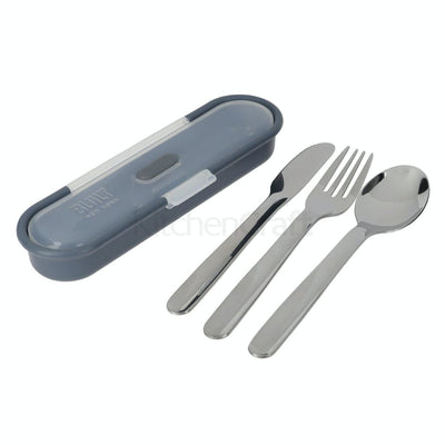KitchenCraft Built Cutlery Set with Case Stainless Steel - Art of Living Cookshop (6554462355514)