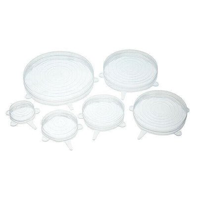 KitchenCraft Stretchy Silicone Lids Set of 6 - Art of Living Cookshop (6579968606266)