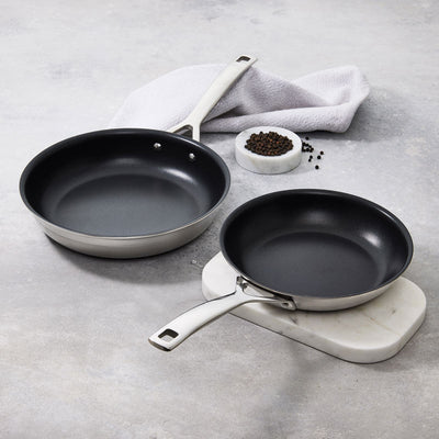 Le Creuset 3-ply Stainless Steel 2-piece Frying Pan Set 20cm & 24cm (4593593614394)