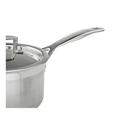 Le Creuset 3-ply Stainless Steel Saucepan and Lid - Art of Living Cookshop (2461967843386)