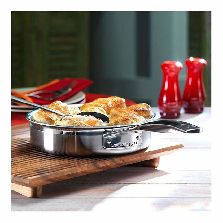 Le Creuset 3-ply Stainless Steel Sauté Pan and Lid 24cm – Art of