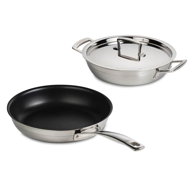 Le Creuset 3-ply Stainless Steel Two Piece Cookware Set - Art of Living Cookshop (4313116704826)