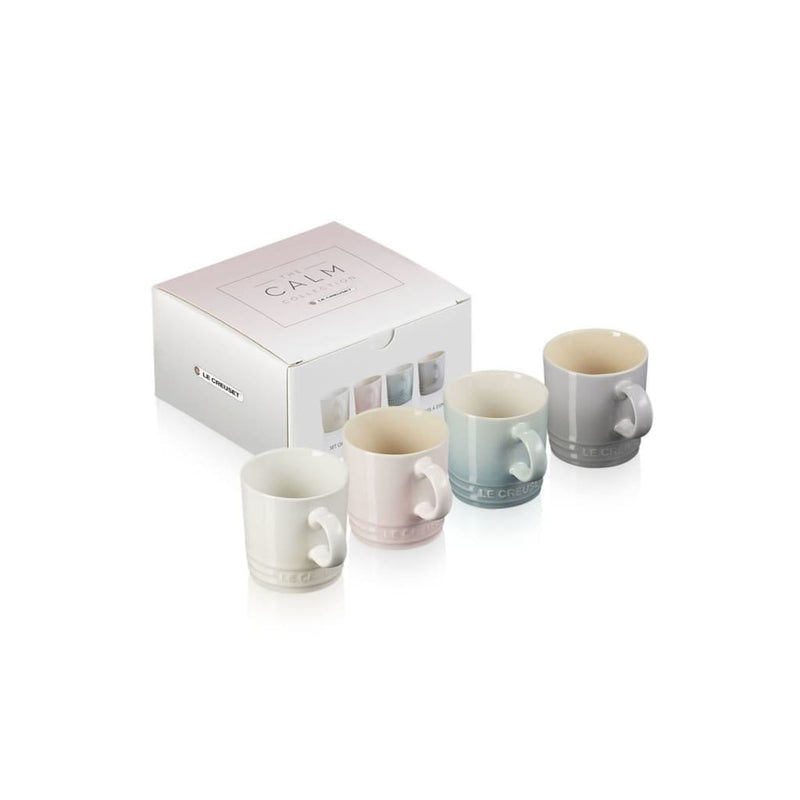 Le Creuset Calm Stoneware Espresso Mugs 100ml (Set of 4) - Art of Living Cookshop (4405332869178)
