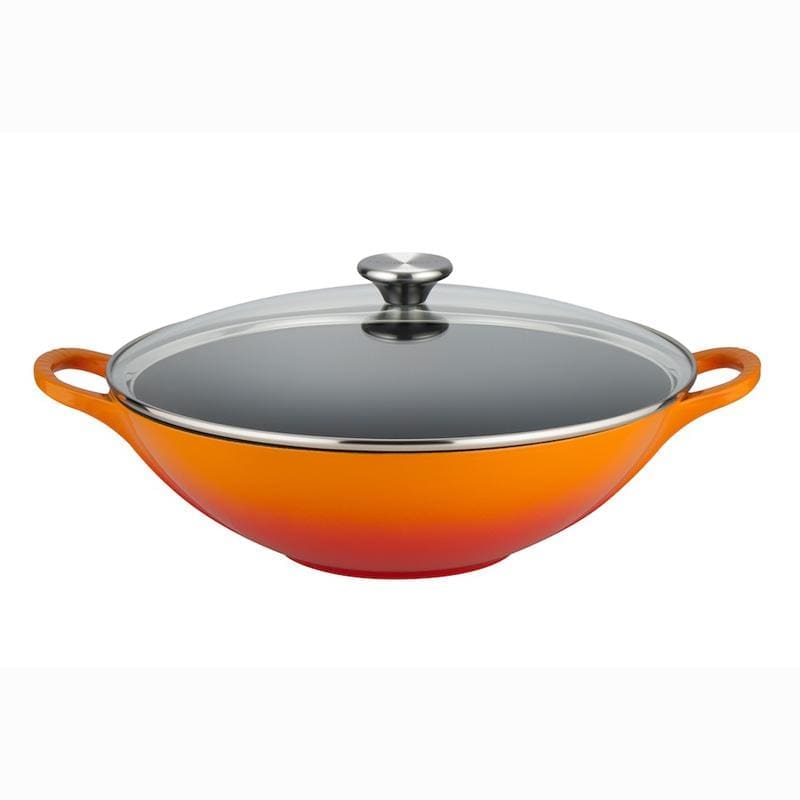 a black and orange bowl of an orange  (2368153681978)