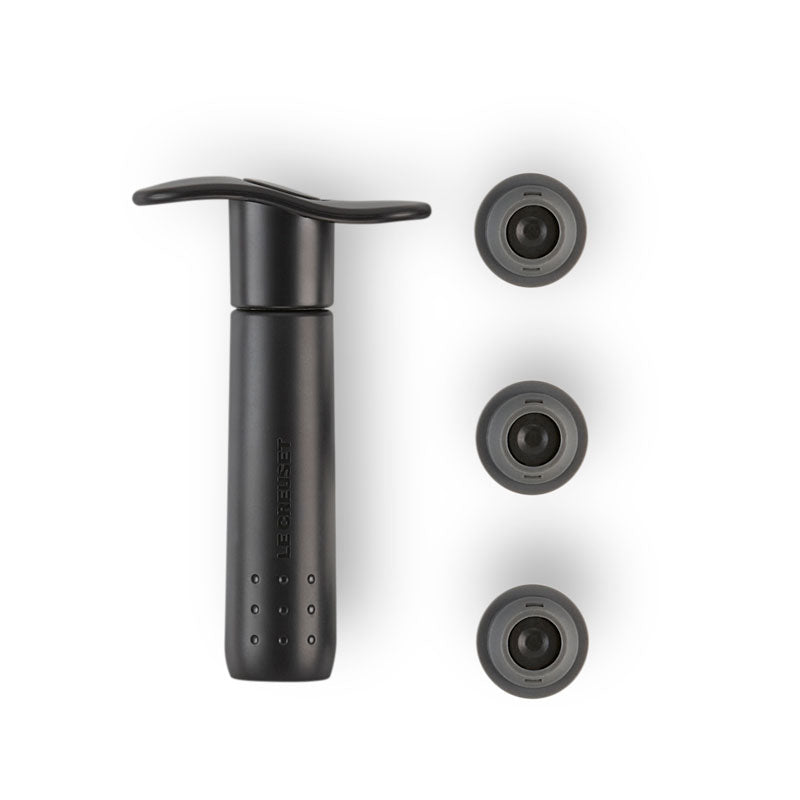 Le Creuset Plastic Wine Pump and 3 Stoppers (2368122191930)