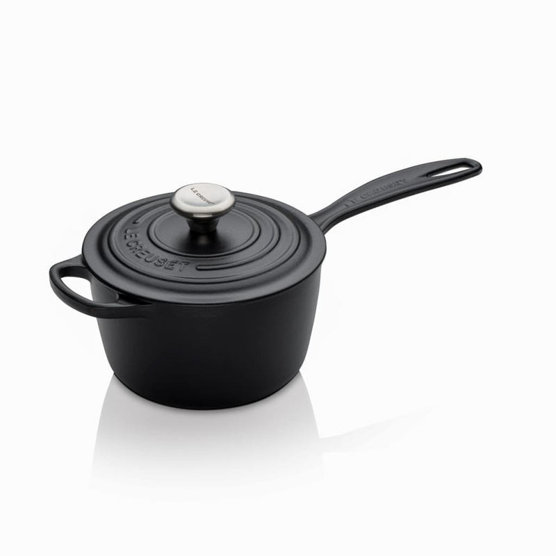 Le Creuset Signature Cast Iron 3-piece Saucepan Set Satin Black - Art of Living Cookshop (2498316959802)
