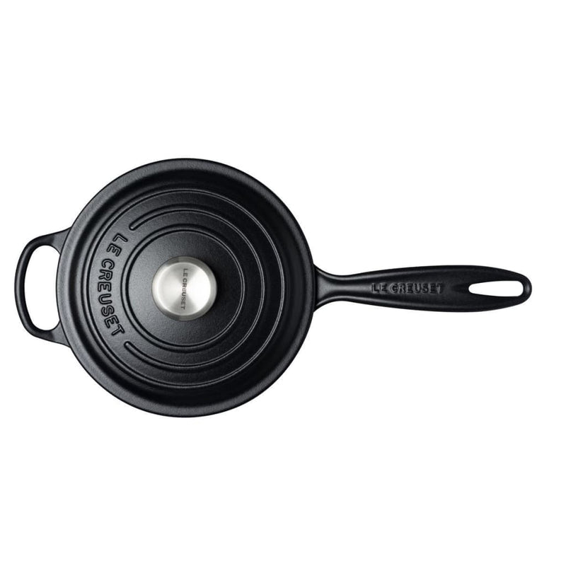Le Creuset Signature Cast Iron 3-piece Saucepan Set Satin Black - Art of Living Cookshop (2498316959802)