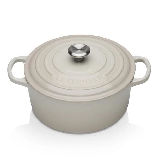 Le Creuset Signature Cast Iron Round Casserole Meringue - Art of Living Cookshop (4385724137530) (2396695822394)