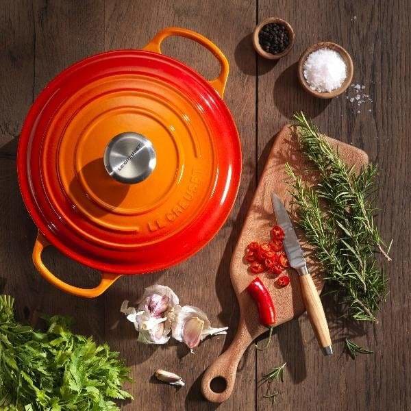 Le Creuset Signature Cast Iron Round Casserole Volcanic - Art of Living Cookshop (2396695822394)