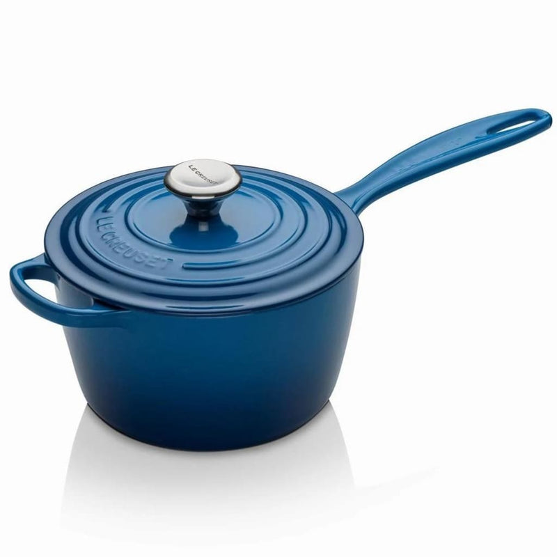 Le Creuset Signature Cast Iron Saucepan Marseille Blue - Art of Living Cookshop (2462741430330)