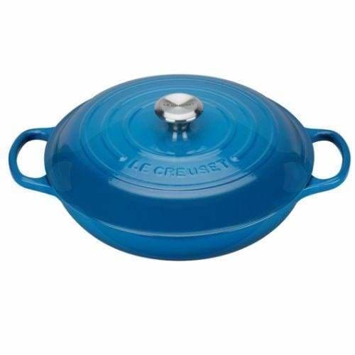 Le Creuset Signature Cast Iron Shallow Casserole Marseille Blue - Art of Living Cookshop (2458376142906) (2458365657146)