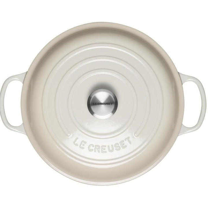 Le Creuset Signature Cast Iron Shallow Casserole Meringue - Art of Living Cookshop (4385734262842) (2458365657146)