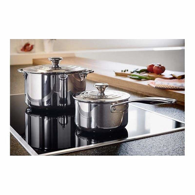 Le Creuset Signature Stainless Steel Saucepan with Lid - Art of Living Cookshop (2462022664250)