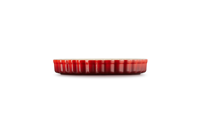 Le Creuset Stoneware 28cm Fluted Flan Cerise (6548384940090)