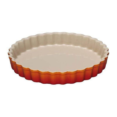 Le Creuset Stoneware 28cm Fluted Flan Volcanic - Art of Living Cookshop (6548384841786)