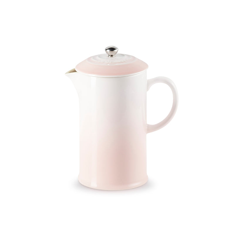 Le Creuset Stoneware Cafetiere with Metal Press 1L Shell Pink (7005448831034)