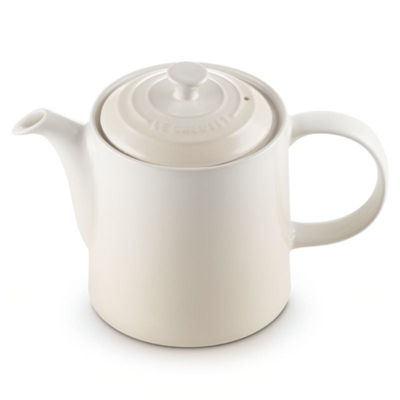 Le Creuset Stoneware Grand Teapot 1.3L Meringue (6591338610746)