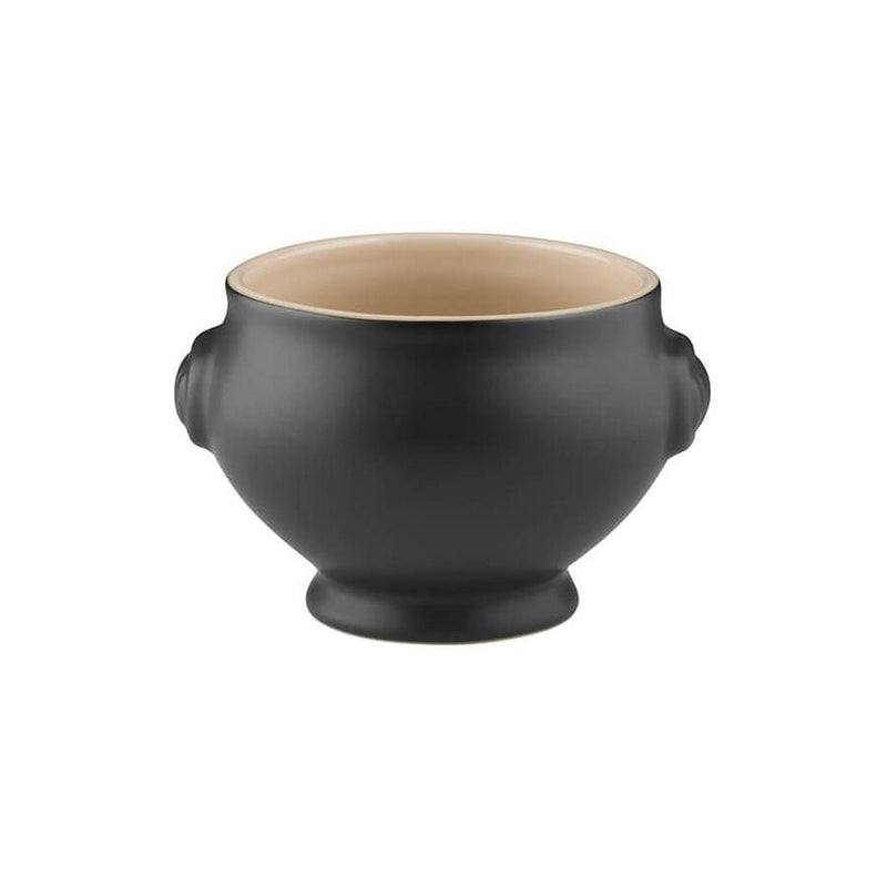Le Creuset Stoneware Lion Head Soup Bowl Satin Black - Art of Living Cookshop (4569693323322)