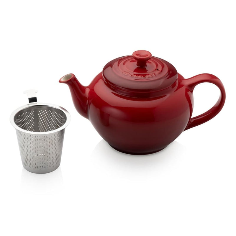 Le Creuset Stoneware Petite Teapot With Infuser Cerise - Art of Living Cookshop (4404484046906)
