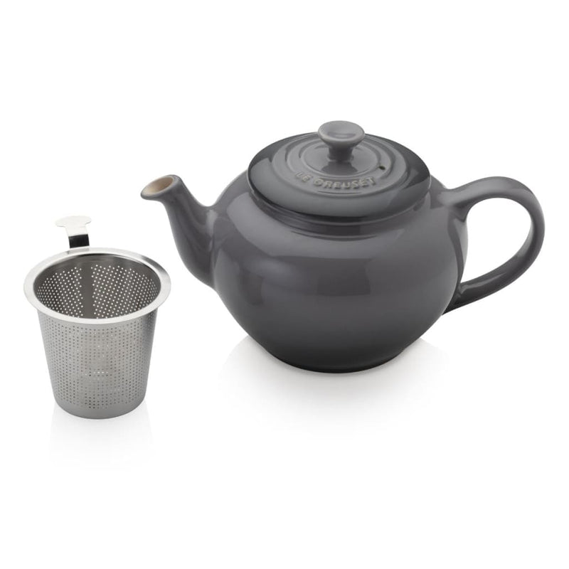 Le Creuset Stoneware Petite Teapot With Infuser Flint - Art of Living Cookshop (4404487192634)