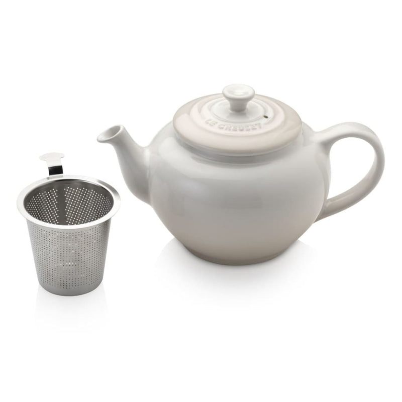 Le Creuset Stoneware Petite Teapot With Infuser Meringue - Art of Living Cookshop (4404486504506)