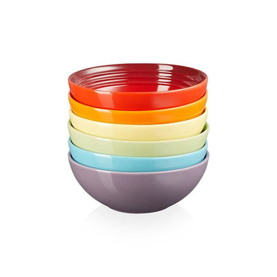 Le Creuset Stoneware Rainbow Set of 6 Cereal Bowls - Art of Living Cookshop (6591339823162)